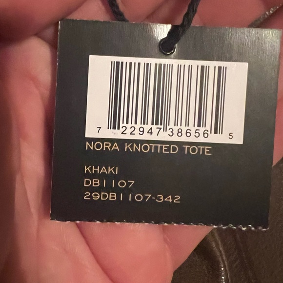 FRYE Nora knotted tote BNWT color is Khaki $248 - Picture 7 of 16